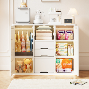 Armoire moderne de rangement de jouets pour enfants Armoire en plastique sûre pour enfants avec design Almirah pour le rangement de placard en tissu de chambre d'enfants - Product Image 4