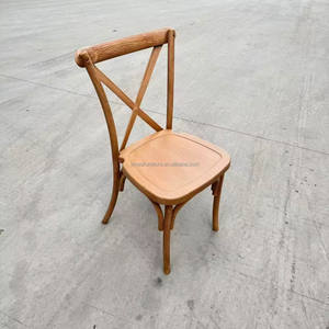 Sillas rústicas de madera con respaldo cruzado con asiento de ratán para eventos, bodas, comedor, <span class=keywords><strong>Botanica</strong></span>, sillas Vintage para exteriores - Product Image 4