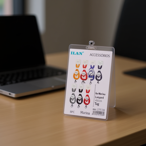 Lanyard Ilan Marina 45 cm con gancio e targhetta identificativa per accessorio di identificazione - Product Image 2