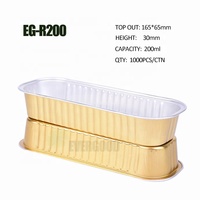 Plateau de cuisson pour pain jetable écologique et durable, couleur, 200 ml, plat à pain rectangulaire jetable en aluminium
