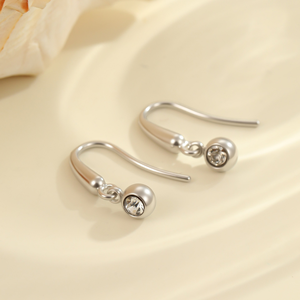 Boucles d'oreilles en acier inoxydable - couleur acier brillant, forme cœur, simples et élégantes, polyvalentes, ne se décolore pas. Forme géométrique. - Product Image 5