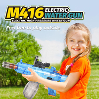 Pistolet à eau électrique GHD Toys M416 Scorpion en plastique, absorption automatique et tir continu pour enfants et adultes, amusement estival en plein air