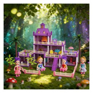 Living Room Dollhouse Scene Set with Sofa <b>Table</b> Decor Furniture Creative Display Gift for Unisex Kids Family Room <b>Plastic</b> PVC - Product Image 2