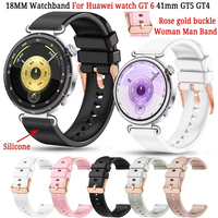 Tali Silikon Mengkilap 18Mm Wanita untuk Garmin Vivoactive 3S 4S Vivomove 3S Sport Pin Buckle Tali Jam Tangan Pintar Kasual Nyaman