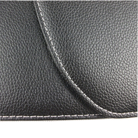 Organizador personal de tres pliegues, administrador de carpetas de cuero multifunción de gama alta, organizador de documentos Padfolio, archivo de logotipo en relieve personalizado