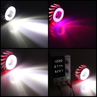 Double LED Angel Devil Eyes Phare de voiture Moto Projecteur Lentille High/Low Beam Strobe Spotlight DRL Halo Lamp Moto Headlight