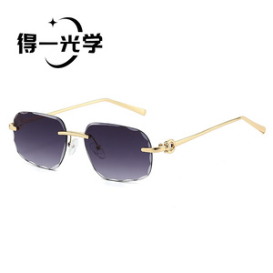 Frameless Metal <b>Sunglasses</b> UV400 Type 3 Unisex Lightweight Sun Protection - Product Image 2