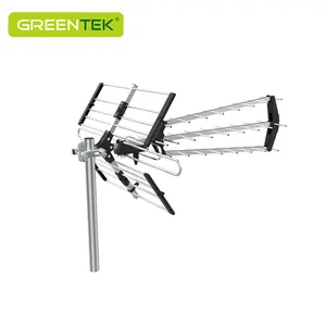 GREENTEK High Gain Compact Tri-Fold Easy Assembly Aerial Kit 4G Filter UHF VHF Digital Outdoor TV Antenna