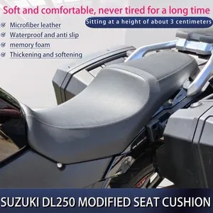 Adecuado para <span class=keywords><strong>Suzuki</strong></span> DL250, resistente a la lluvia, al desgaste, antideslizante, cuero resistente al sol, cojín de asiento de motocicleta modificado y engrosado. - Product Image 2