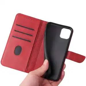 Capa flip magnética para xiaomi, capa flip de couro da moda para xiaomi 11t pro note 10 pro, com porta-cartões, para xiaomi redmi note 9 t