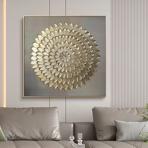 Dekor ev lüks el yapımı 3d dokulu duvar sanatı soyut çizgi akrilik boyama oturma odası için karışık medya sanat eserleri - Product Image 1