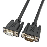 Cable de Extensión Serial DB9 Macho a Hembra RS232 de 9 Pines, Arnés de Cableado Recto, Aislamiento de PVC VGA para Monitor de Computadora