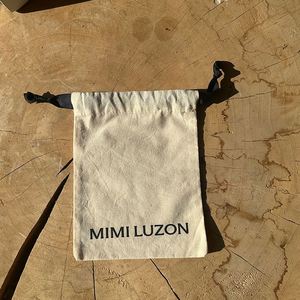 Promotional <b>Packaging</b> <b>Bag</b> Custom Logo Size Cotton Canvas Dust-proof <b>Bag</b> With Black Ribbons - Product Image 1