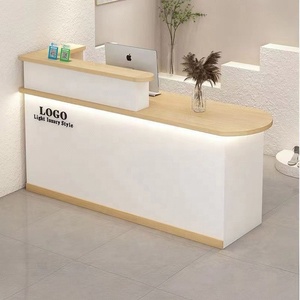 Sober New Design Durable Reception Desk Modern Small Office Customer Service Counter Front Beauty Salon Reception Desk - Product Image 3