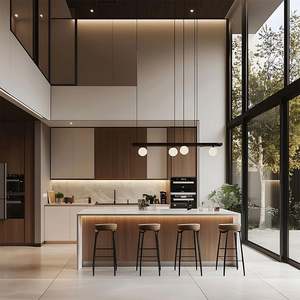 Luxury Custom Kitchen Solution Stainless Island with <b>Storage</b> & Bar Full Integration Scandinavian Design for Outdoor Projects - Product Image 6