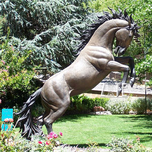 Springbrunnenpferdestatue des Garten-dekorativen <span class=keywords><strong>M</strong></span>ädchen-Reiters - Product Image 5