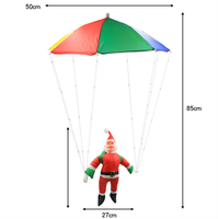Nouveauté Nicro : Guirlandes lumineuses LED en forme de parachute de Père Noël, alimentées par énergie solaire/batterie, avec télécommande 8 modes, IP65, décorations de Noël
