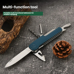 Couteau multifonctionnel en acier inoxydable, couteau suisse pliable portable, mini couteau pliable multifonctionnel pour l'extérieur, idéal comme cadeau - Product Image 2