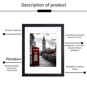 Sản xuất bán buôn sang trọng PS 4x6 5x7 8x10 11x14 A4 A3 trắng xám đen khung ảnh tùy chỉnh hình ảnh nhà - Product Image 2