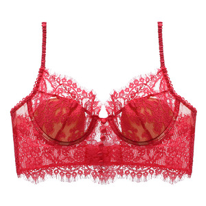 French Lace Push-Up Bra With U-Shaped Thin Pads and Floral Embroidery Backless Wireless Design for a Lifted and Shaped Bust - Product Image 6
