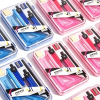 Oferta Especial: Juego de Geometría Escolar de 11 Piezas en Caja de Plástico Rectangular Multifuncional, Compás, Divisor, para Exámenes de Matemáticas y Dibujo