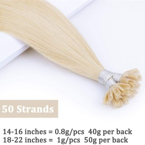 Extensions de cheveux pré-collées FH Fashion U Tip, couleur blond clair 613, aspect élégant - Product Image 2