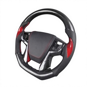 Volante de Fibra de Carbono de Alto Rendimiento para Toyota Alphard / Land Cruiser / Prado - Acabado en Carbono Brillante y Diseño Deportivo - Product Image 3