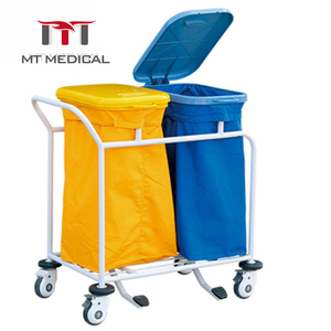 Mt Medisch Ziekenhuis Meubilair Multifunctionele Mobiele Roestvrijstalen <span class=keywords><strong>Trolley</strong></span> Op Wielen Groothandel Abs Plastic Vuilniswagen - Product Image 3