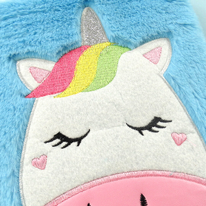 <span class=keywords><strong>Cuaderno</strong></span> de felpa Kawaii para niños, A5, A6, colorido, unicornio, impresión personalizada, novedad - Product Image 5