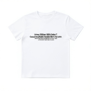 T-Shirt Unisex 210Gsm 100% Cotone, Maglietta Casual Traspirante e Resistente per Uomo - Product Image 2