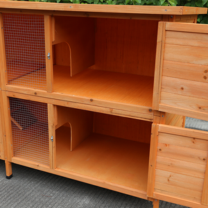 Backyard Bunny gine domuz kafesi çin köknar ahşap çift katmanlı su geçirmez tarım ekipmanları ahşap tavşan kafesi - Product Image 4