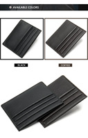 Baellerry dompet kartu minimalis pria, dompet kulit asli ramping minimalis dengan banyak slot kartu