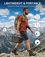 Station portable Solarplay Q300 300W 220V, batterie LFP 288Wh, panneau solaire, lampe torche 150W AC/140W PD/MPPT, 3kg léger, CE/FCC