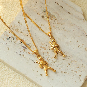 Elegant 18K Gold Plated 304 Stainless Steel <b>Cross</b> Pendant Necklace Non Fading Simple Style <b>Chain</b> for Women Casual Outfits - Product Image 4