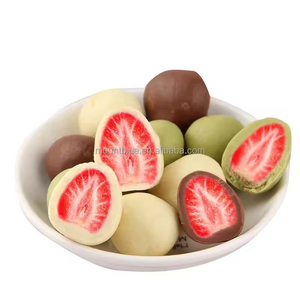 Caramelos de Fresa Liofilizados Deliciosos de Buena Calidad, Sabores a Matcha y Chocolate, Personalización, Dulces de Fruta Congelada con Chocolate - Product Image 1