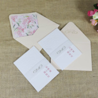 Nouveauté 2026 : Invitations DIY en papier coton rose pour artisanat, avec enveloppes personnalisées imprimées, papeterie de mariage