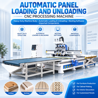 Routeur CNC à quatre broches avec convoyeur de déchargement automatique pour la découpe de panneaux de bois, le perçage et la production de meubles
