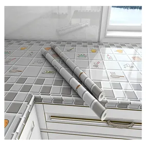 Self-adhesive PVC kitchen table waterproof and oil resistant high temperature marble stickers living room decoration wallpaper