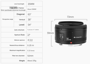 Vente Yongnuo YN 35mm F2 objectif grand angle grande ouverture objectif à mise au point automatique fixe YN <span class=keywords><strong>35</strong></span> <span class=keywords><strong>MM</strong></span> sac d'objectif pour <span class=keywords><strong>Nikon</strong></span> - Product Image 5