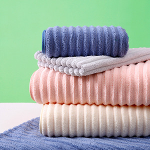 Toalla de Felpa Coral 35x75cm 70x140cm Color Sólido Rectangular Suave para la Piel Uso Doméstico - Product Image 2