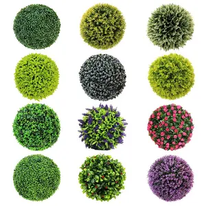 Nouvelle boule de plante verte artificielle pour la décoration de mariage, vente en gros, plante topiaire, art 3d, 2018