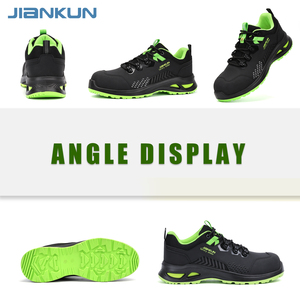 JIANKUN Botas de Trabajo de Seguridad Antideslizantes, Botas Deportivas Transpirables, Antiimpacto, Punta Compuesta, Suela Enchufable de PU ESD - Product Image 3