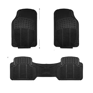 De goma de tamaño Universal TPE Mat 4pcs negro deportes plegable conjunto completo de la alfombra del coche Mokka mano derecha el Interior del coche 3 Pcs MOQ 100