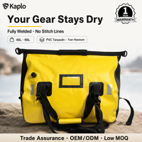 Sac étanche pour moto, sac de voyage en bâche PVC, fermeture à enroulement, 48L 66L, bandes réfléchissantes, valve d'air pour moto, tourisme, camping