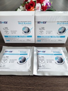 Suturas Quirúrgicas de Seda <span class=keywords><strong>No</strong></span> <span class=keywords><strong>Absorbibles</strong></span>, Estériles, 8 Agujas, 8 <span class=keywords><strong>Hilos</strong></span> - Product Image 3