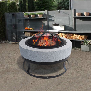 Magnesium Oxide Fire Pit 70x70x50cm Outdoor Wood Burning Fireplace Garden Patio Heater Brazier - Product Image 2