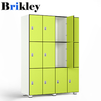 Armoire de rangement pour salle de sport Brikley, casiers en bois HPL avec serrure à clé, étanche, ignifuge, écologique, casier à colis, armoire à bagages