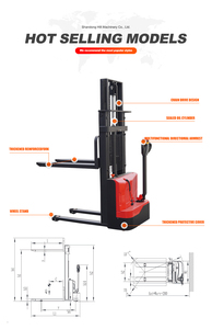 Apilador Eléctrico Compacto de Diseño Eficiente Energéticamente, Apto para Pasillos Estrechos, Capacidad de Elevación de <span class=keywords><strong>1</strong></span> Tonelada - Product Image 5