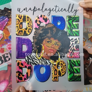 Hustler Afro Girl I AM me stesso DTF Transfer Printing Ready to Press per indumento camicie borse abbigliamento - Product Image 4