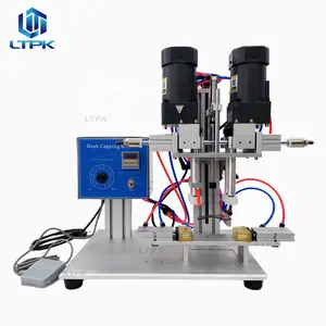 Semi Automatic Tabletop Plastic Water Bottle Spray Dropper Glass Vial Twist Off Screw Capping Machine Capper with Bottle Holder